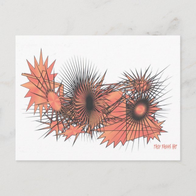 Praying Abstract Lady Postcard (Front)