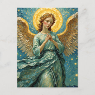 Praying Angel Faux Van Gogh Postcard