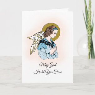 Praying Angel of Peace Support and Strength Card