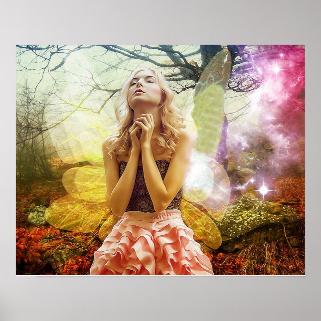 Praying Angel Poster Beautiful artwork and colours (Front)