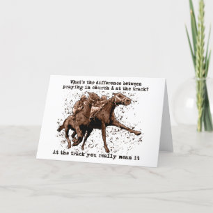 Praying at horse races card