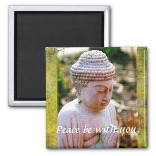 Praying Buddha Peace Quote Magnet
