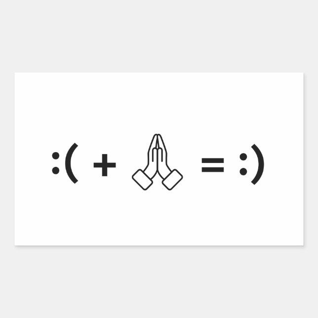 Praying Can Change My Mood – Christian Faith Rectangular Sticker (Front)