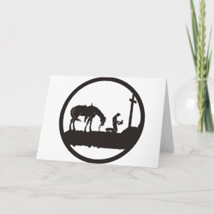 praying cowboy card