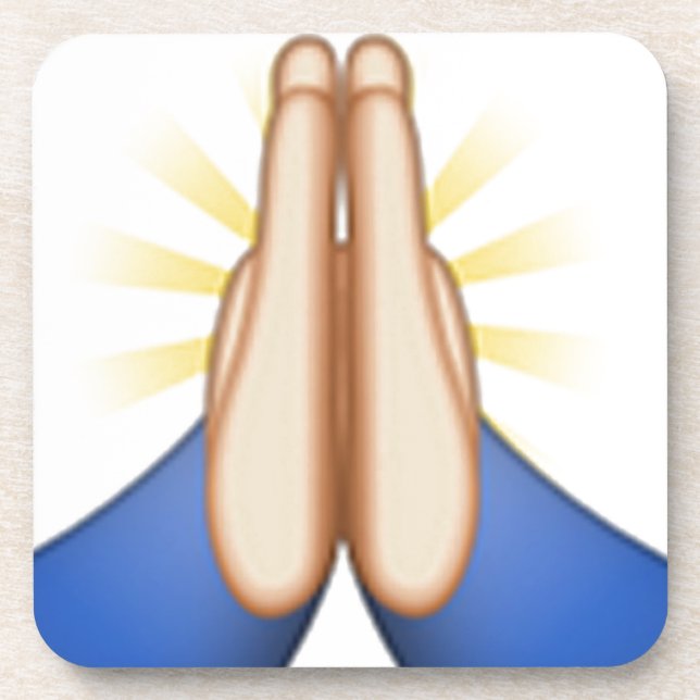 praying emoji coaster (Front)