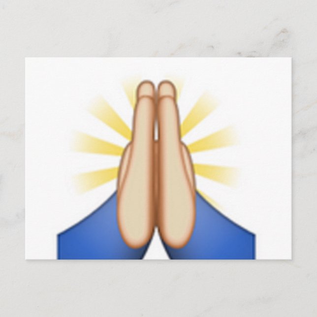 praying emoji postcard (Front)