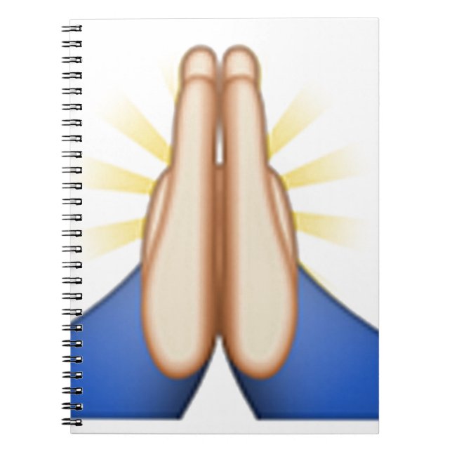 praying emoji spiral notebook (Front)