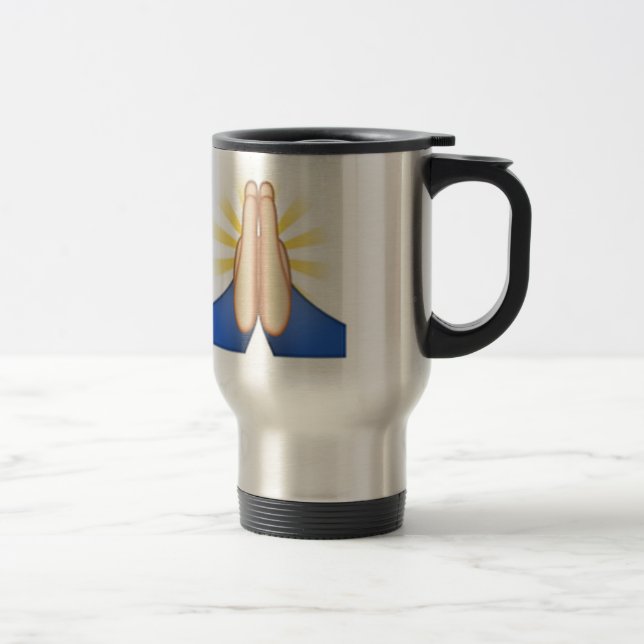 praying emoji travel mug (Right)