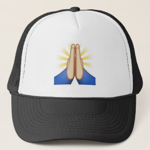 praying emoji trucker hat
