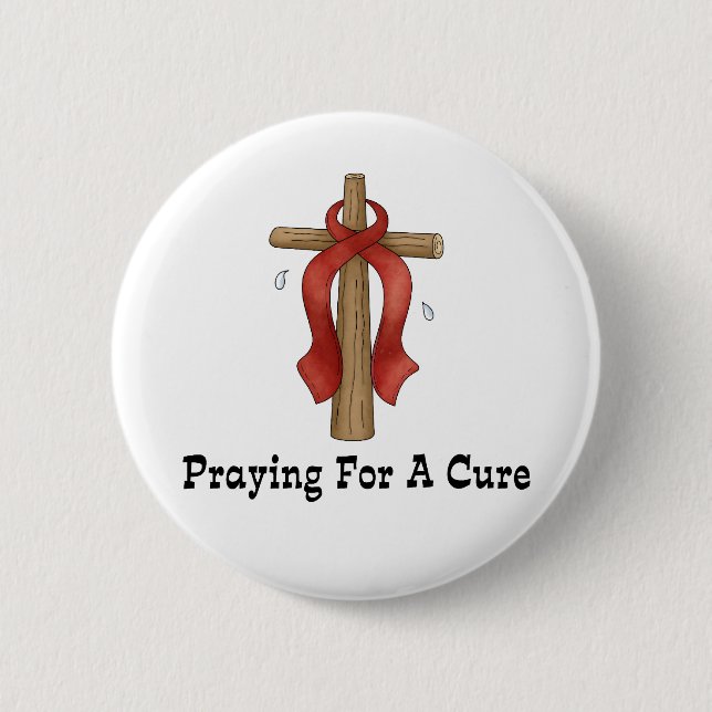 Praying For A Cure 6 Cm Round Badge (Front)