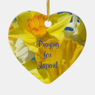 Praying for Japan! gifts hanging Ornaments Flowers