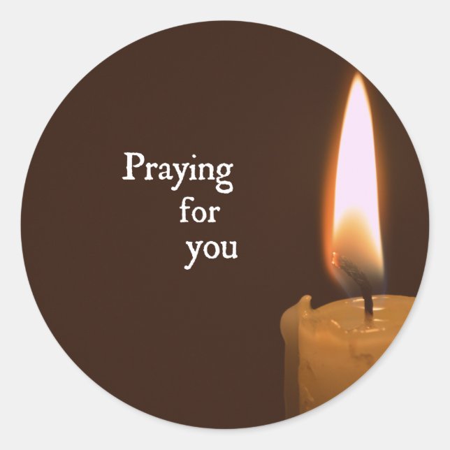 Praying for You Classic Round Sticker (Front)