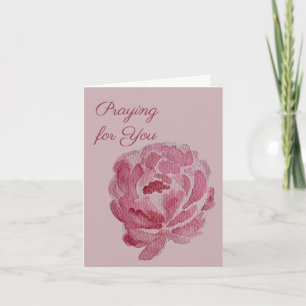 Praying for You Pink Peony Prayer & Encouragemen Card