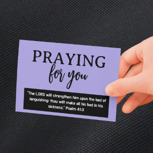 Praying For You Psalm Get Well Soon Postcard
