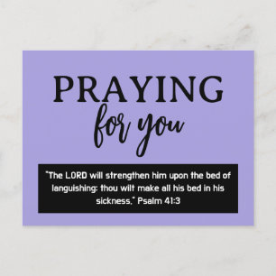Praying For You Psalm Get Well Soon Postcard