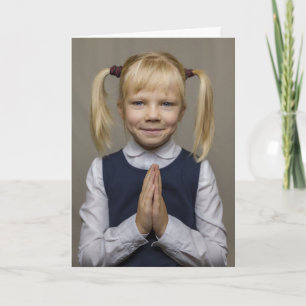 PRAYING FOR YOUR SALVATION HUMOR GIRL CARD