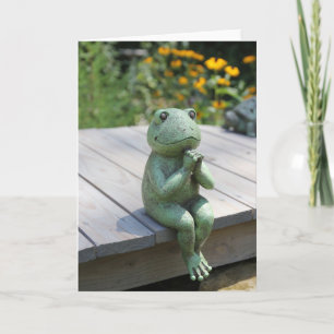 Praying Frog Inspirational Card - Blank Inside