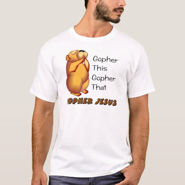 Praying gopher Christian design T-Shirt (Front)