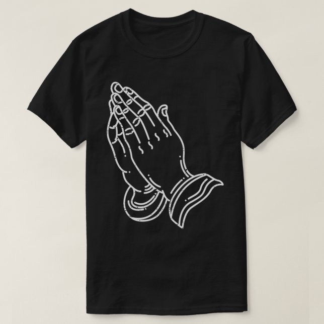 Praying Hand Is Powerful  T-Shirt (Design Front)