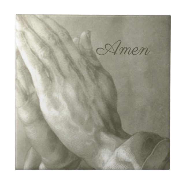 Praying Hands Amen Tile (Front)