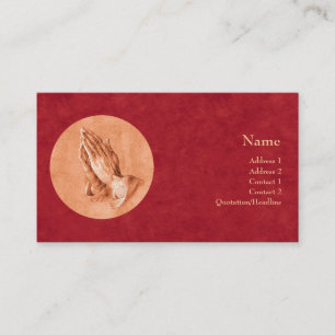 Praying Hands Business Card
