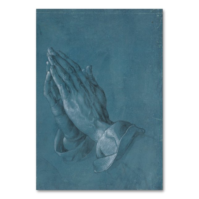 Praying Hands by Albrecht Durer Table Number (Front)