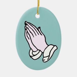 Praying Hands Ceramic Tree Decoration
