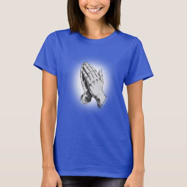 Praying Hands, Christian T-Shirt (Front)