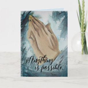 Praying Hands Folded Greeting Card