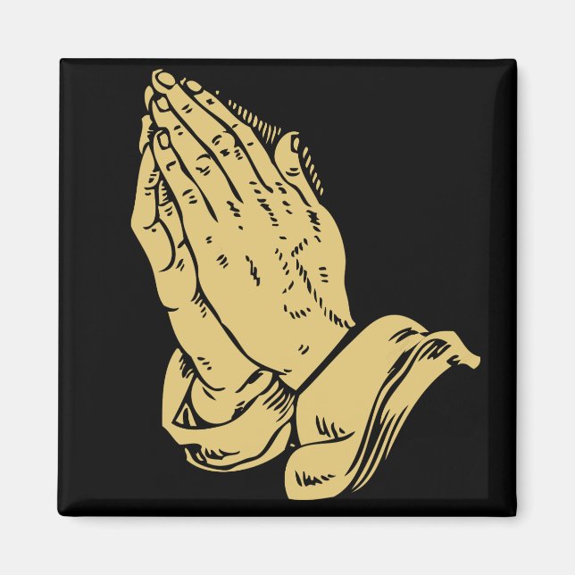 praying hands magnet (Front)