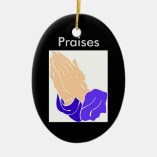 Praying hands, praises ornament