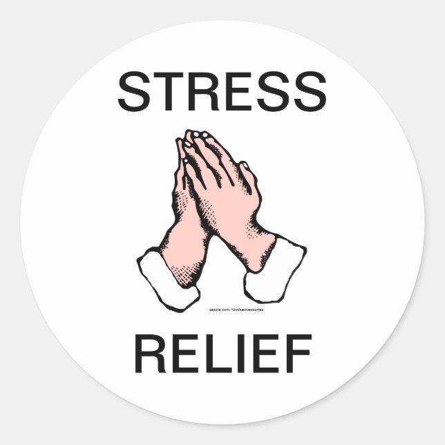 Praying Hands Stress Relief Sticker (Front)