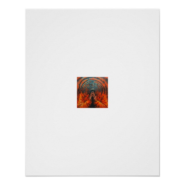 Praying Hands Third Eye Radiant Rings Poster (Front)