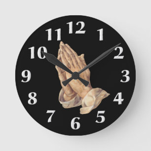 Praying Hands Wall Clock