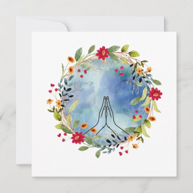 Praying hands watercolor  (Front)