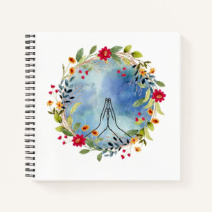 Praying hands watercolor  notebook