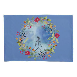 Praying hands watercolor  pillowcase