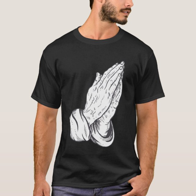 Praying Jesus Hands T-Shirt (Front)