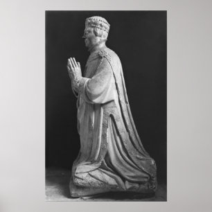 Praying kneeling figure of Duc Jean de Berry Poster