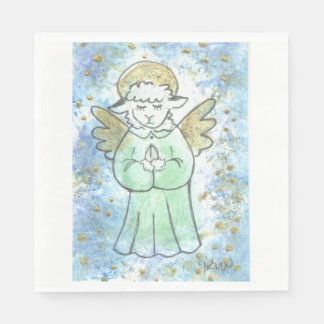 Praying Lamb Angel Napkin