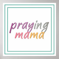 Praying Mama Colourful Modern Typography Art
