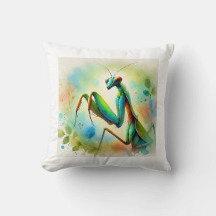 Praying Mantis 031024AREF144 - Watercolor Cushion