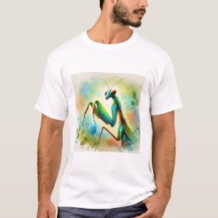 Praying Mantis 031024AREF144 - Watercolor T-Shirt