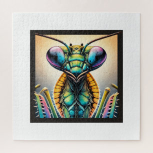 Praying Mantis 300724IREF217 - Watercolor Jigsaw Puzzle