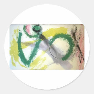 Praying Mantis Abstract Jeff Hankamer Artjunkhaus  Classic Round Sticker