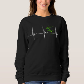Praying Mantis Bug Heartbeat Ekg Pulse Insect Sweatshirt
