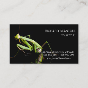 Praying mantis business card