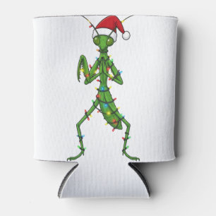 Praying Mantis Christmas Holiday Insect Bug Can Cooler