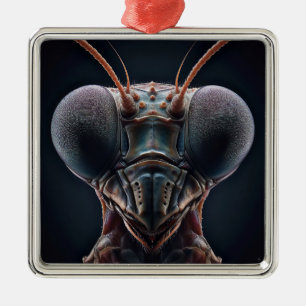 Praying Mantis Close up Macro Metal Tree Decoration