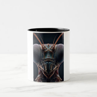 Praying Mantis Close up Macro Two-Tone Coffee Mug